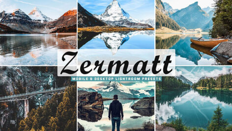 40 پریست لایت روم و کمرا راو و اکشن فتوشاپ Zermatt Pro Lightroom Presets