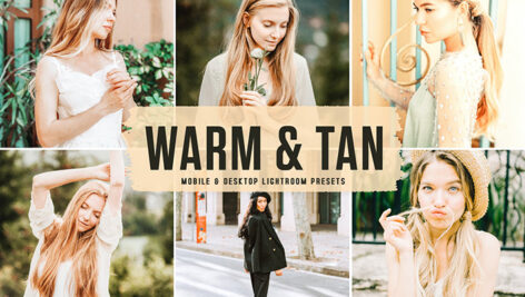 40 پریست لایت روم و پریست کمرا راو و اکشن فتوشاپ Warm Tan Lightroom Presets