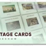 پروژه آماده پریمیر اسلایدشو افکت فریم قدیمی با موزیک Vintage Cards Slideshow