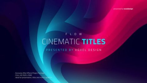 دانلود پروژه آماده افترافکت : تیتراژ زیبای FLOW – Cinematic Titles