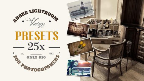 دانلود 25 پریست لایت روم Lightroom 25 Vintage Retro Presets