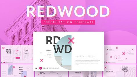 دانلود قالب آماده پاورپوینت REDWOOD Powerpoint Template