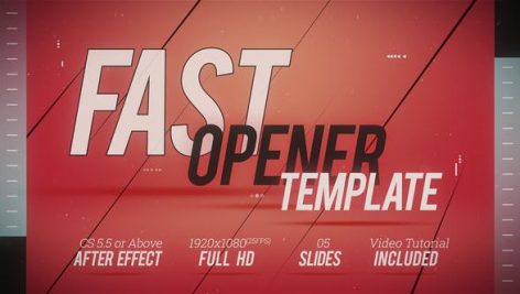 دانلود پروژه آماده افترافکت با موزیک پروژه : تیتراژ فیلم Fast Opener Template