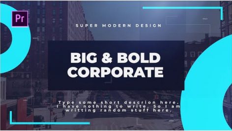 دانلود پروژه آماده پریمیر با موزیک : معرفی شرکت Big Bold Corporate