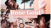 دانلود پریست رنگی لایت روم موبایل : Rose Gold Lightroom Presets Mobile