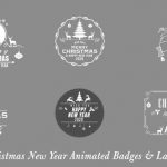 دانلود 7 تایتل آماده پریمیر کریسمس Christmas New Year Badges Premiere Pro