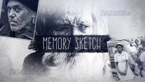 دانلود پروژه آماده افترافکت با موزیک : اسلایدشو Memory Sketch