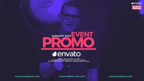 پروژه افترافکت حرفه ای با موزیک معرفی برنامه Event Promo