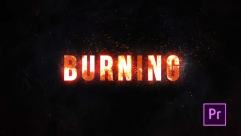دانلود پروژه آماده پریمیر تایتل Burning Fire Title Premiere Pro