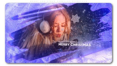 پروژه افترافکت با موزیک : اسلایدشو کریسمس Merry Christmas Parallax Slideshow