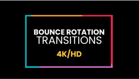 ترنزیشن پریمیر رزولوشن ۴K با افکت ضربه ای Bounce Rotation Transitions