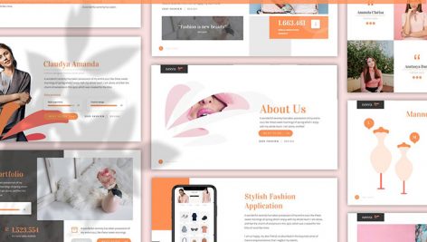 دانلود قالب آماده پاورپوینت تم فشن Neera Fashion Powerpoint Template