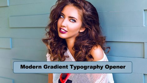 پروژه افترافکت با موزیک رزولوشن ۴K : تیتراژ Modern Gradient Typography Opener