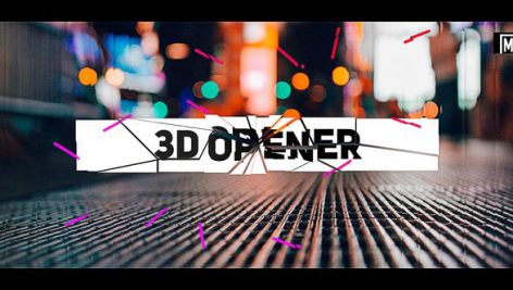 پروژه افترافکت با موزیک : وله سه بعدی Stomp 3D Opener