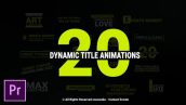 دانلود 20 تایتل آماده پریمیر برای فیلم Dynamic Titles For Premiere Pro