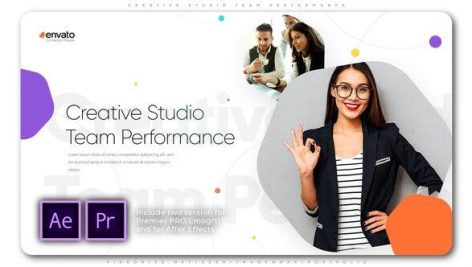 پروژه آماده پریمیر با موزیک معرفی اعضای شرکت Creative Studio Team Performance