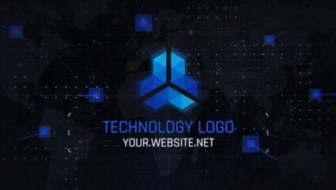 پروژه افترافکت لوگو با موزیک افکت تکنولوژی مدرن Technology Logo