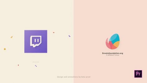 پروژه پریمیر رزولوشن ۴K با موزیک : لوگو و آرم رنگی Simple Colorful Logo Opener