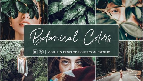 پریست لایت روم دسکتاپ و موبایل تم رنگ گیاهان Lightroom Presets Botanical Colors