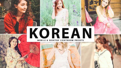 پریست لایت روم و Camera Raw و اکشن تم کره Korean Mobile And Desktop Lightroom Presets