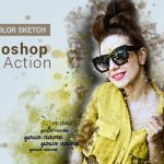 دانلود اکشن فتوشاپ طرح آبرنگ Watercolor Sketch Photoshop Action