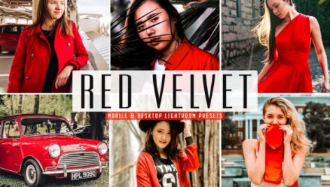 پریست لایت روم و پریست کمرا راو تم مخمل قرمز Red Velvet Lightroom Presets Pack