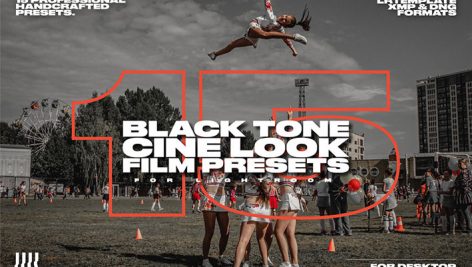 پریست لایت روم دسکتاپ و موبایل تم سینمایی تیره Black Tone Cine Look Film Presets
