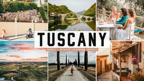 پریست لایت روم و Camera Raw و اکشن تم توسکانی ایتالیا Tuscany Mobile And Desktop Lightroom Presets