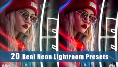 دانلود پریست لایت روم افکت رنگی لامپ نئون Real Neon Lightroom Presets