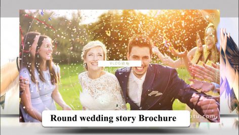 پروژه افترافکت عروسی با موزیک ترانزیشن دایره Round wedding story Brochure