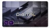 پروژه پریمیر اسلایدشو با موزیک تم دیجیتالی مدرن Digital Futuristic Parallax Slideshow