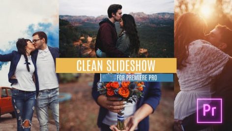 پروژه پریمیر اسلایدشو با موزیک شیک و ساده Clean Slideshow for Premiere Pro