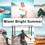 90 پریست لایت روم و پریست کمرا راو و لات رنگی Miami Bright Summer Photo Filters