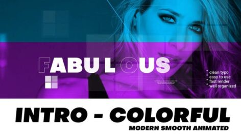 پروژه آماده افتر افکت با موزیک وله مدرن رنگی Intro Modern and Colorful
