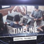 پروژه پریمیر معرفی شرکت بصورت تایم لاین با موزیک Digital Techonology Timeline