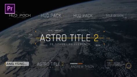 20 تایتل آماده پریمیر رزولوشن 4K افکت مدرن Astro Title