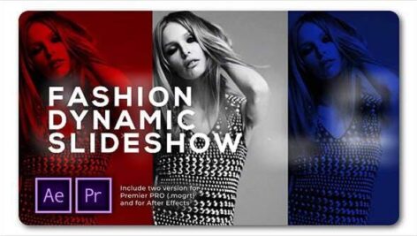 پروژه اسلایدشو آماده پریمیر با موزیک Slideshow Fashion Dynamic