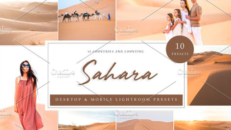 10 پریست لایت روم تم رنگی صحرا Sahara Desert Lightroom Presets