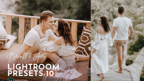 10 پریست لایت روم دسکتاپ و موبایل تم عروس رویایی Bright Airy Wedding Preset Pack