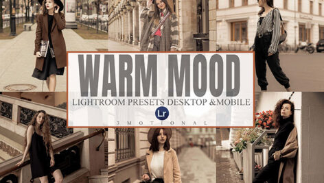 12 پریست لایت روم حرفه ای مد روز Warm Mood Lightroom Desktop and Mobile Presets