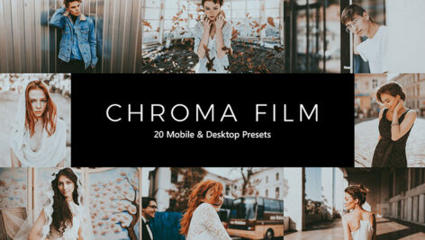20 پریست لایت روم سینمایی و پریست کمرا راو و لات رنگی Chroma Film LR Presets