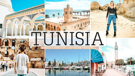 40 پریست لایت روم و کمرا راو و اکشن فتوشاپ تم تونس Tunisia Lightroom Presets