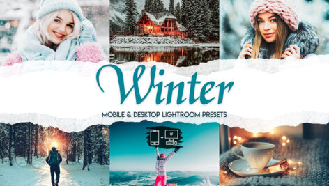 60 پریست لایت روم زمستان و پریست کمرا راو فتوشاپ Winter Premium Lightroom Presets