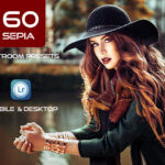 60 پریست لایت روم حرفه ای تک رنگ Sepia Mobile and Desktop PRESETS