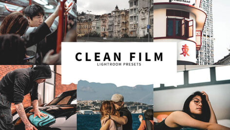 10 پریست رنگی لایت روم رنگ سینماتیک حرفه ای Clean Film Lightroom Presets