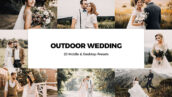 پریست لایت روم عروسی و پریست کمرا راو فتوشاپ و لات رنگی Outdoor Wedding Lightroom Presets