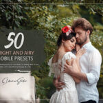 150 پریست لایت روم آتلیه عکاسی عروس Bright and Airy Mobile Presets Pack