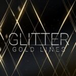 پروژه آماده افتر افکت تایتل افکت رشته های طلایی Glitter Gold Lines Award Titles