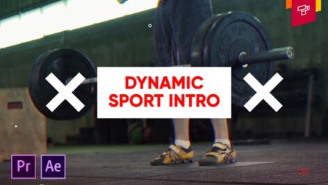 پروژه آماده پریمیر اکشن ورزشی با موزیک Dynamic Sport Intro