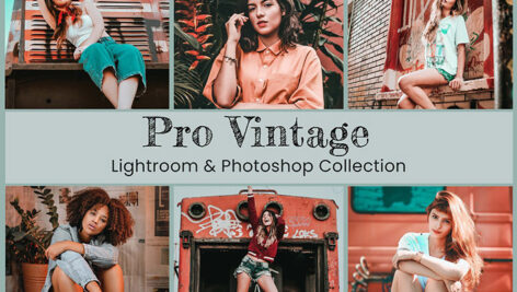 100 پریست لایت روم و کمرا راو و لات رنگی تم قدیمی Vintage Lightroom Photoshop LUTs